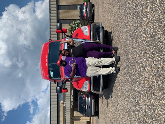 George and Ebony Arceneaux in front of their Coast2Coast truck
